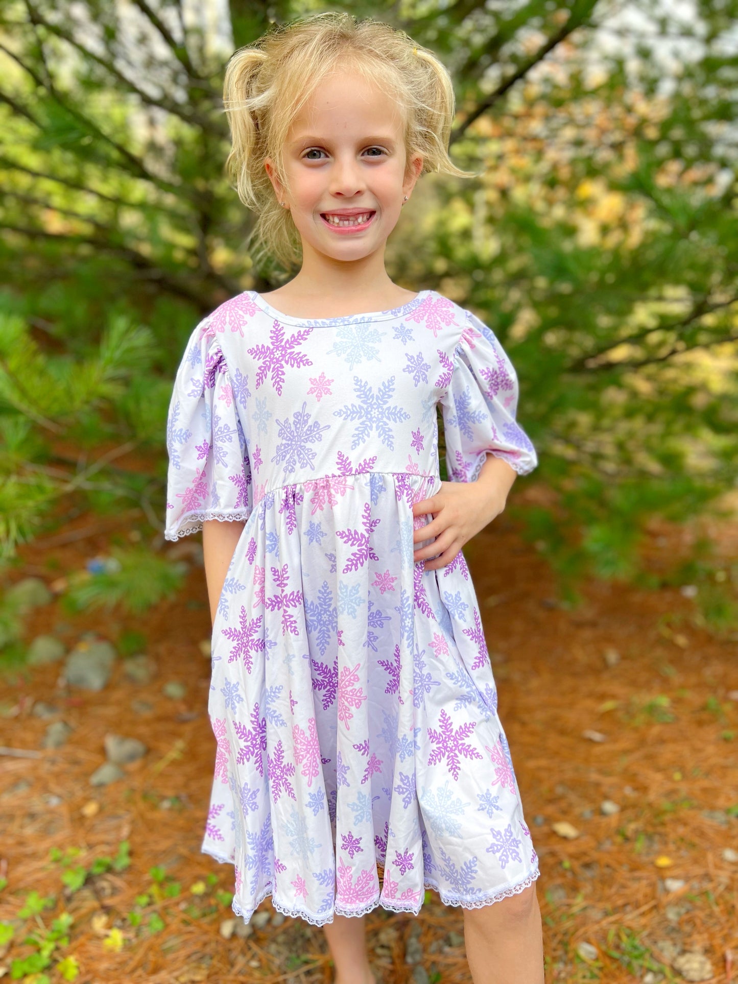 Purple Snowflake Whimsical