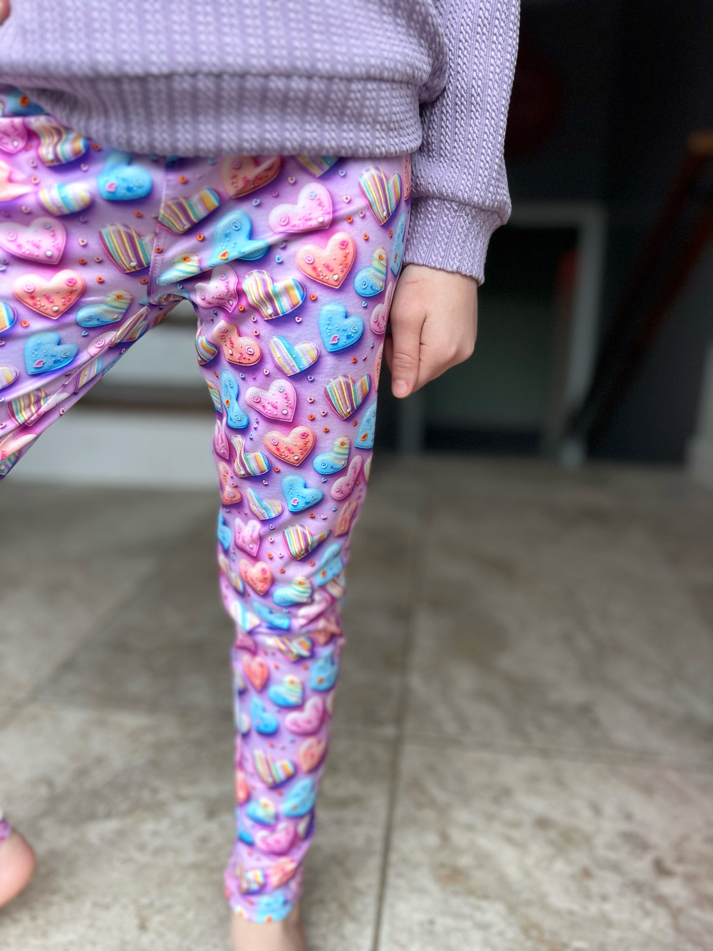 Sweet tart heart leggings