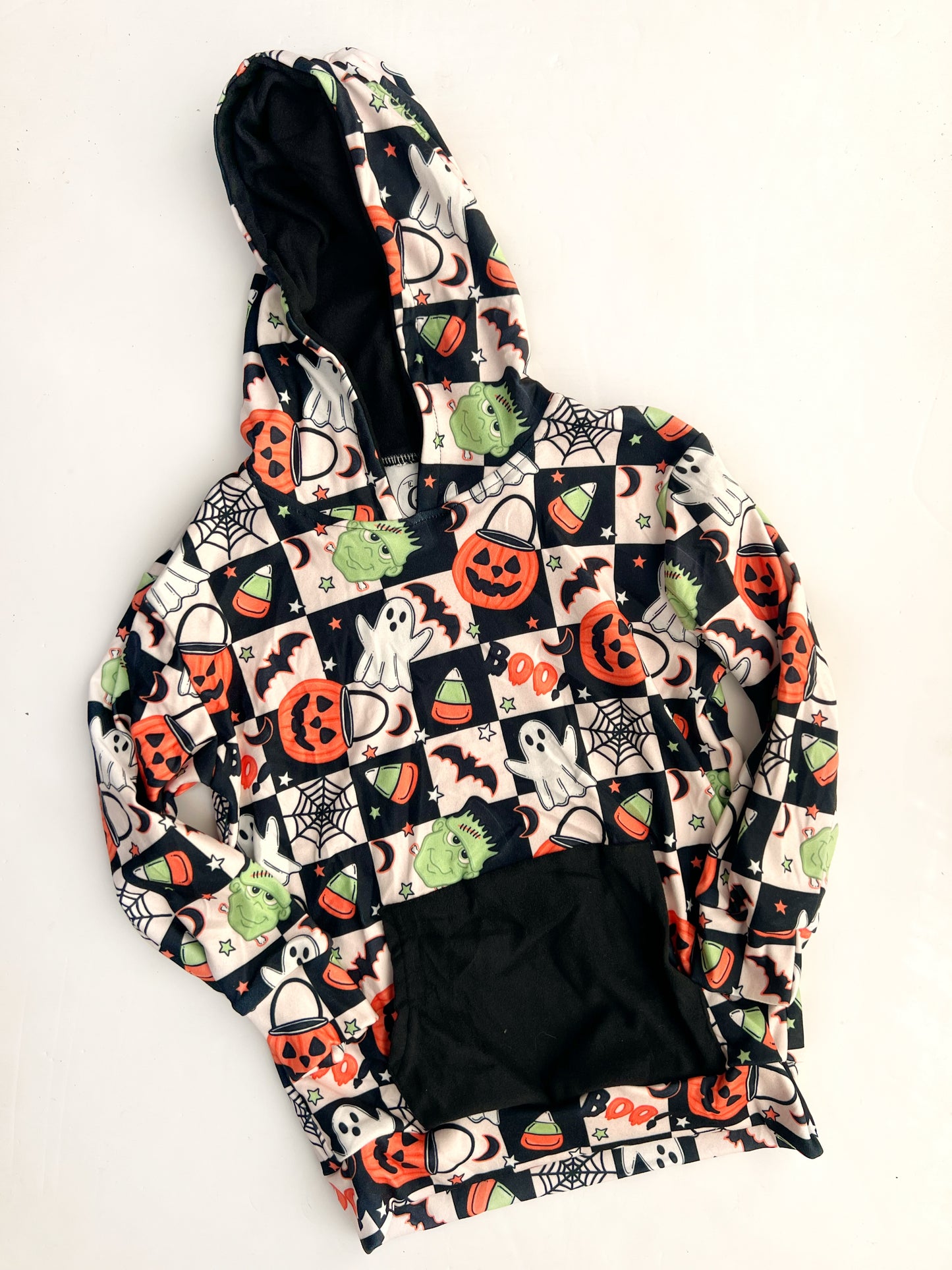Patch work ghost hoodie