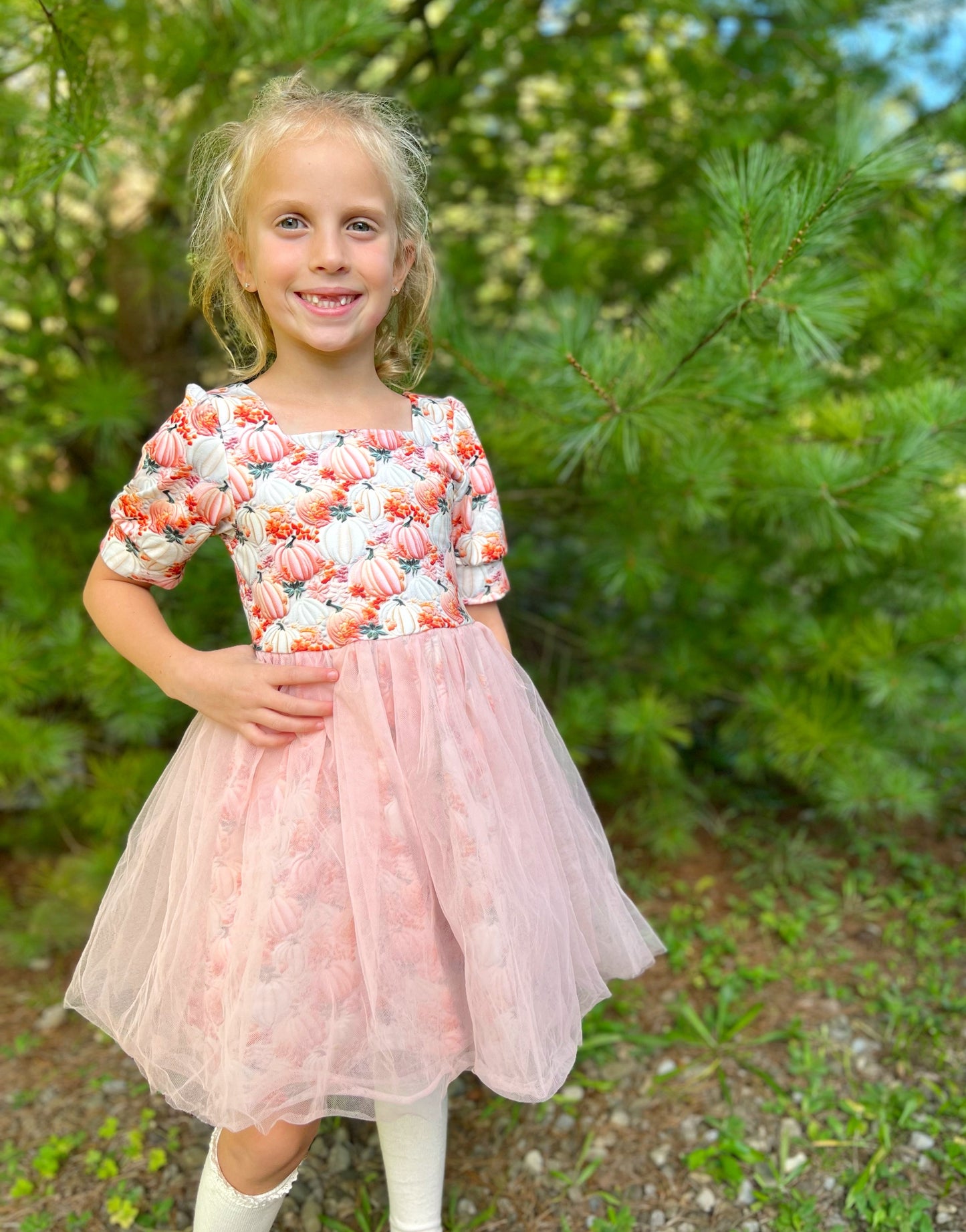 Pumpkin Floral Tutu