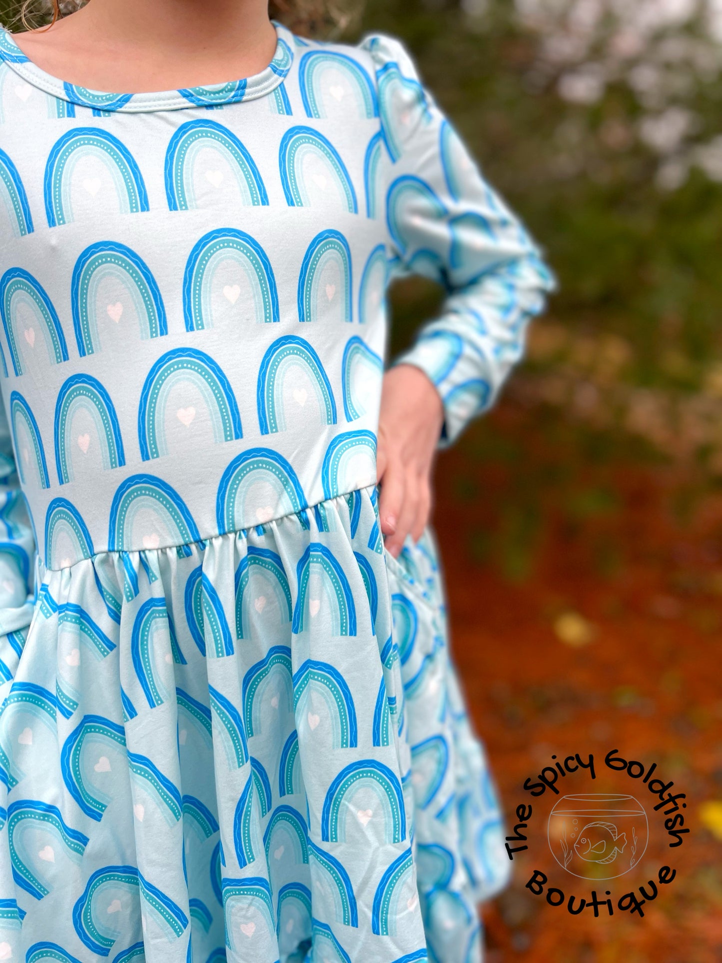 Blue rainbow long sleeve