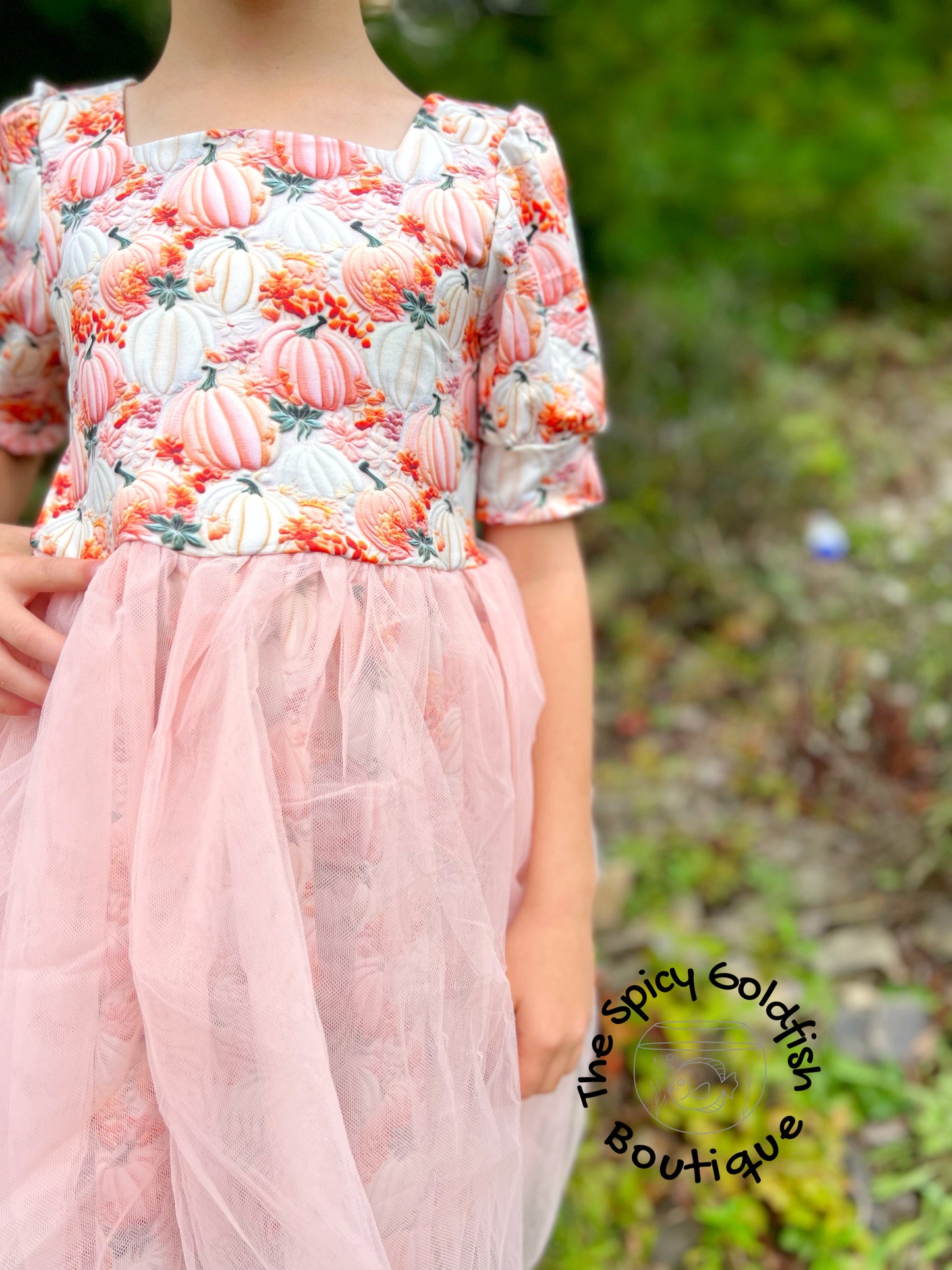 Pumpkin Floral Tutu
