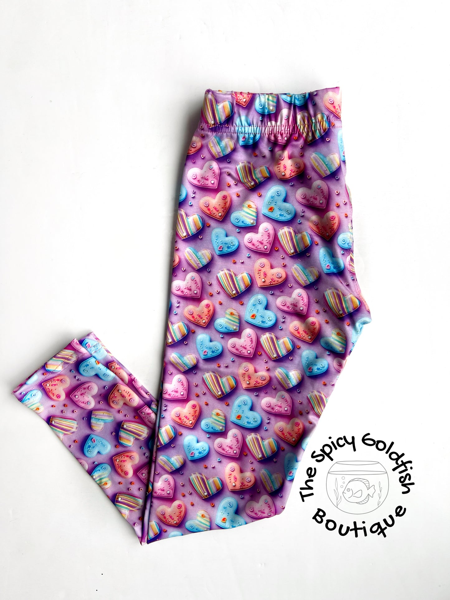 Sweet tart heart leggings