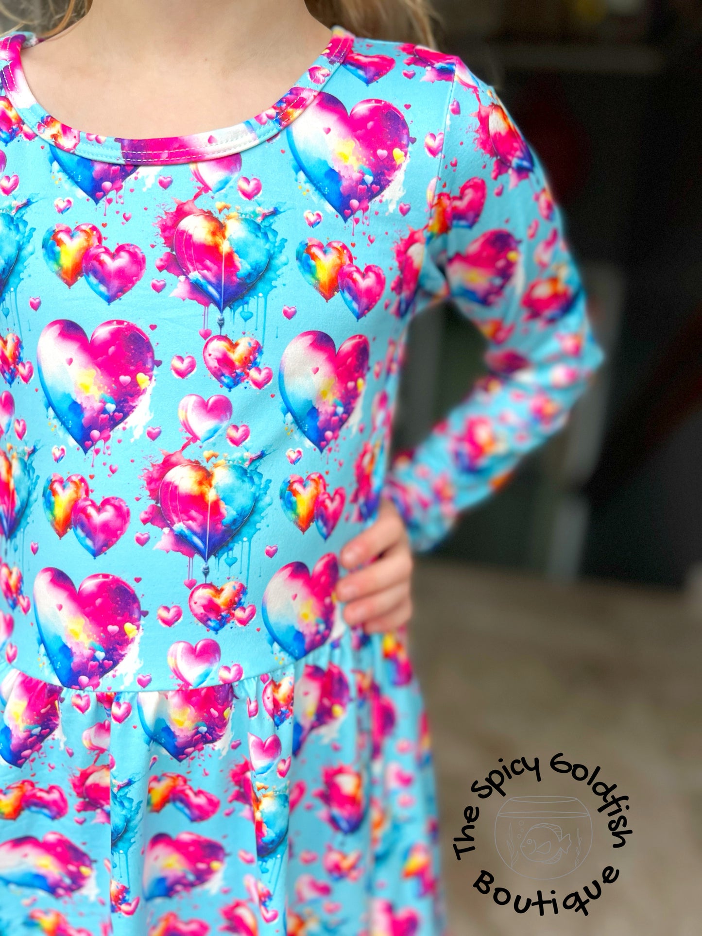 Water color balloon hearts