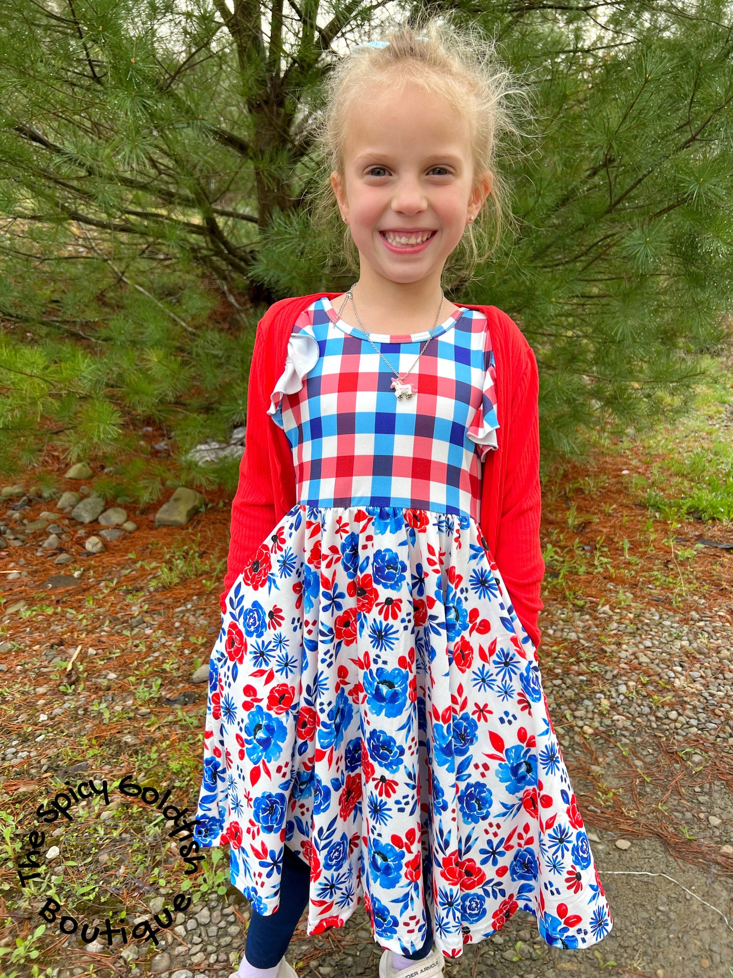 RWB Plaid Floral