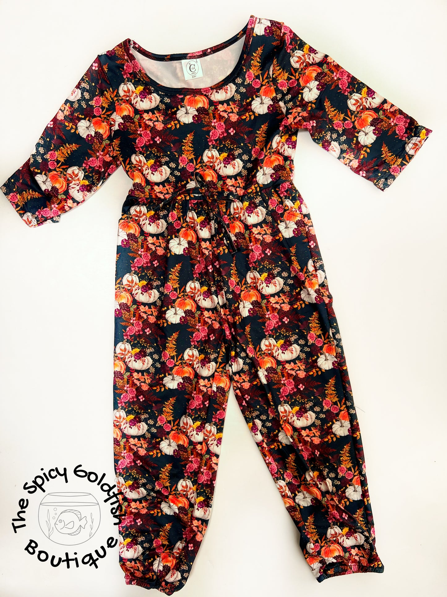 Pumpkin Floral Jumper ko