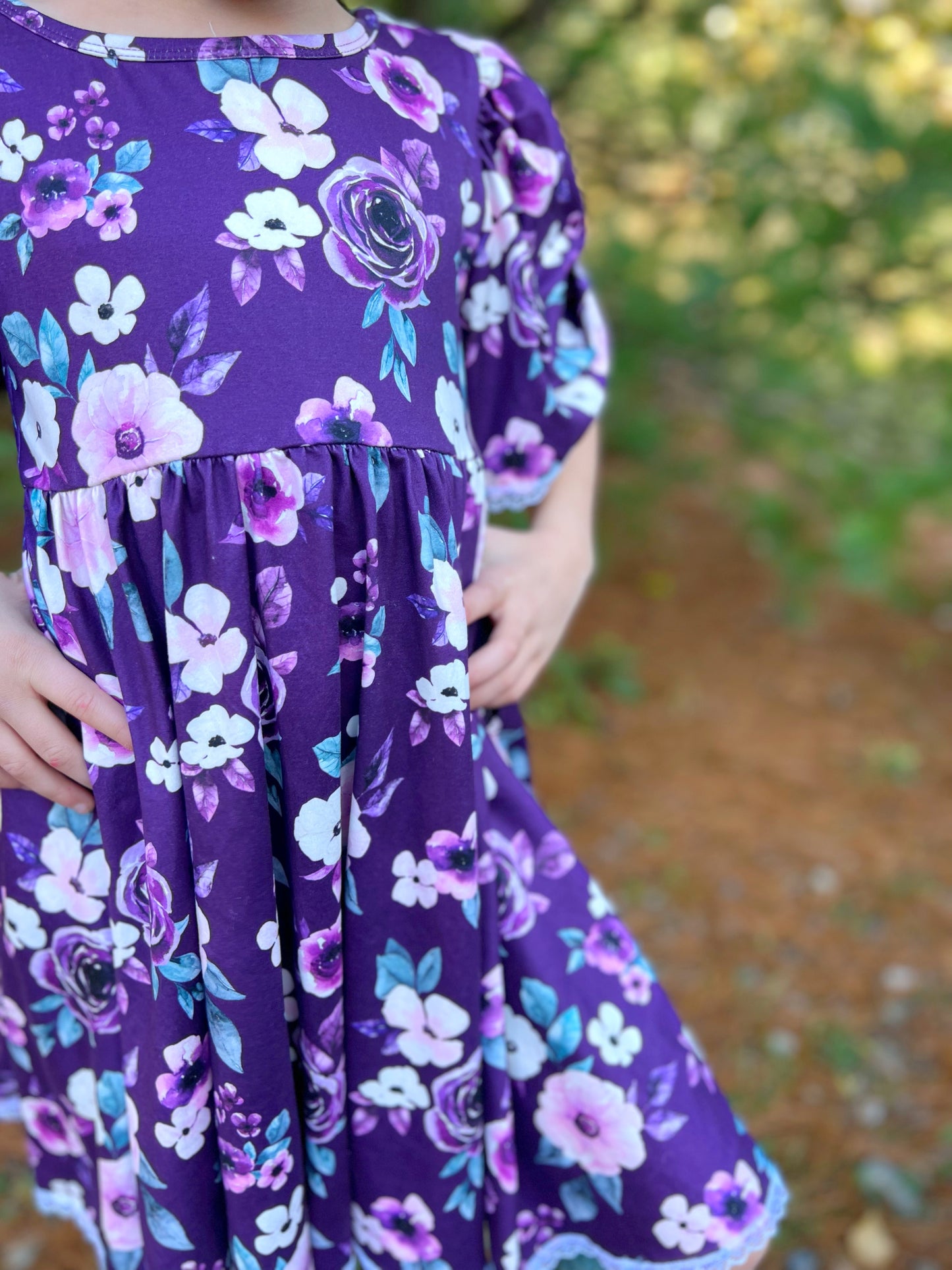 Purple floral Whimsical