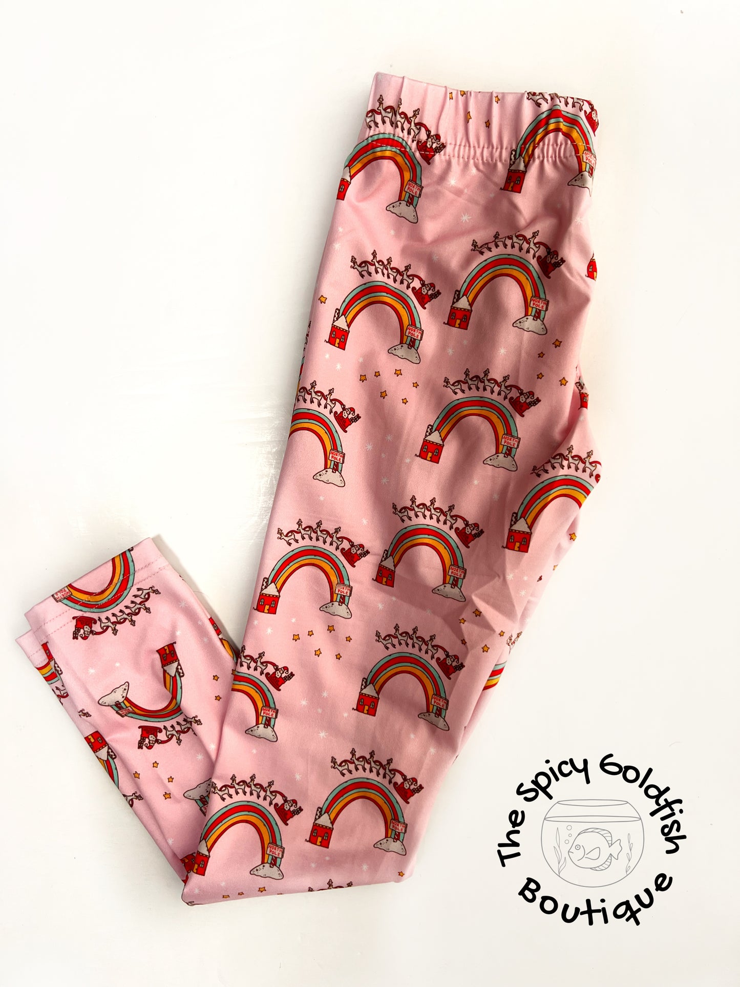 Santa Rainbow leggings